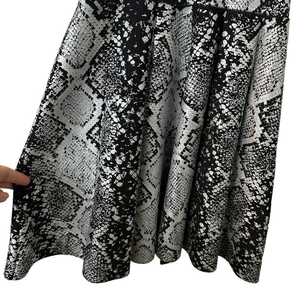 Parker Olida Foiled Python Print Dress Size Small - Picture 7 of 12